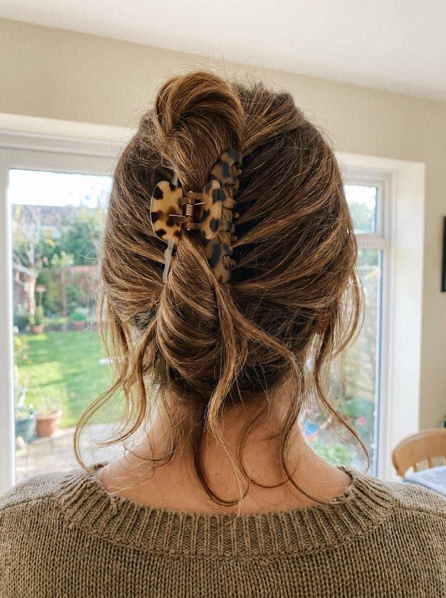 Claw Clip für mittellange Haare - Claw Clip Frisur